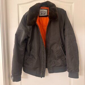 Levi Strauss Green Flight Bomber Jacket/Coat